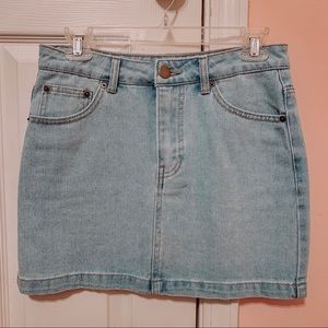 Denim mini skirt
